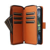 For Samsung Galaxy A15 Nine-card Slots Zipper Wallet Bag Leather Phone Case(Brown)
