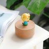 Wooden Music Box Music Boxmini Cute Pet Decoration Children Holiday Gifts(Blue Clothes Puppy)