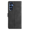 For Samsung Galaxy S24 FE 5G Triangles Embossed Leather Phone Case(Black)