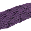 Winter Men and Women Knitted Jacquard Leaves Cycling Warm Fingerless Wool Gloves(Black)