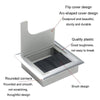 ABS Table Rectangle Wire Hole Cover Outlet Port With Brush PC Desk Cable Organizer, Size: 80x160mm Black