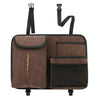DE RAN FU Flip Fur Car Seat BackTissue Box Storage Hanging Bag With Hook(Brown)