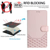 For Samsung Galaxy A56 5G Honeycomb Embossing RFID Leather Phone Case(Pink)