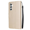 For Samsung Galaxy S25 5G 3-Card Slots Multifunctional Leather Phone Case(Gold)