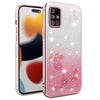 ForSamsung Galaxy A51 5G Gradient Glitter Flower All-inclusive Phone Case(Pink)