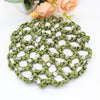 Beautiful Diamonds Bun Cover Snood Women Hair Net Ballet Dance Skating Headwear Accessories(Green)