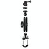 9cm Connecting Rod 20mm Ball Head Motorcycle Handlebar Fixed Mount Holder with Tripod Adapter & Screw for GoPro, Insta360, DJI and Other Action Cameras(Black)