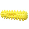 Dog Squeaky Chew Toy with Teeth Cleaning, Floating, Yellow