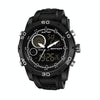 SANDA New Waterproof Luminous Plastic Multi Functional Watch Men Outdoor Sports LED Electronic Watch(Black)