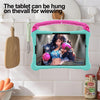 For Samsung Galaxy Tab S9 FE Boxing Series Kickstand EVA Shockproof Tablet Case with Shoulder Strap(Mint Rose Red)