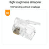 1000pcs /Pack 2-Pronged Gold-Plated 4P4C Telephone Crystal Heads 4 Core Handset RJ9 Cable Connector