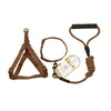 Dog Collar, Harness & Leash Set, Coffee, Small, 8kg Max