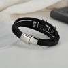 OPK PH1588 Personalized Retro Stainless Steel Lion Accessory Multi-Layer Braided Leather Bracelet