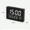 Large Screen LED Clock Bedside Multifunctional Electronic Alarm Clock(Black Shell Green Light)