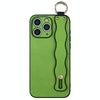 For iPhone 11 Pro Max Wavy Wristband Bracket TPU Phone Case(Green)