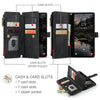 For Samsung Galaxy S25 5G CaseMe C30 Card Slots Zipper Wallet Leather Phone Case(Black)