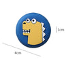 2pcs Thickened Door Handle Anti-Collision Sticker Bathroom Wall Cartoon Mats, Style: Monster