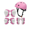 7 In 1 Children Roller Skating Protective Gear Set, Size: M(Pink)