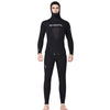 DIVE & SAIL 7mm Split Thick And Keep Warm Long Sleeves Hooded Diving Suit, Size: XXXL(Black)