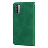 For Xiaomi Poco M3 Frosted Business Magnetic Horizontal Flip PU Leather Case with Holder & Card Slot & Lanyard(Green)