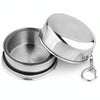 Stainless Steel Camping Folding Cup Traveling Outdoor Camping Hiking Mug Portable Collapsible Cup M 150ML