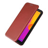 For Alcatel 1B 2022 Carbon Fiber Texture Flip Leather Phone Case(Brown)