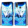 For Alcatel 1L (2021) Coloured Drawing Cross Texture Horizontal Flip PU Leather Case with Holder & Card Slots & Wallet & Lanyard(Dick Rose Wolf)