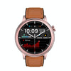 ET470 1.39 inch Color Screen Smart Watch Leather Strap, Support Bluetooth Call / ECG(Brown)