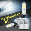 2 PCS S2 H1 18W 6000K 1800LM IP65 2 COB LED Car Headlight Lamps, DC 9-30V(Cool White)