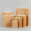 10 PCS Elegant Kraft Paper Bag With Handles for Wedding/Birthday Party/Jewelry/Clothes, Size:16x22x8cm(Purple)