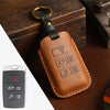 For Land Rover Car Cowhide Leather Key Protective Cover Key Case (Brown)