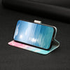 For Samsung Galaxy S25 5G Colored Drawing Marble Pattern Leather Phone Case(Pink Green Marble)