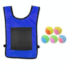 Children Dodgeball Vest For Parent-child Outdoor Games With 5 Balls, Specification: Large (Blue)
