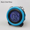 0705 Big Volume Simple Three-Dimensional LED Alarm Clock Mute Luminous Electronic Clock(Black Shell Blue)