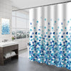 80x180cm Home Thickened Waterproof Shower Curtain Polyester Fabric Bathroom Curtain(Blue Petal)