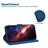 For Asus Zenfone 9 Geometric Embossed Flip Leather Phone Case(Blue)