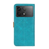 For Xiaomi Redmi K70 5G / K70 Pro 5G European Floral Embossed Leather Phone Case(Blue)
