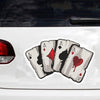 10pcs Colourful Spray-painted Reflective Playing Card Sticker