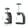 PULUZ Heavy Duty C Clamp Camera Clamp Mount with 1/4 inch Screw for GoPro, Insta360, DJI and Other Action Cameras(Black)