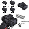 Rhinowalk Multi-Function Motorcycle Rear Seat Bag Combination Rear Shelf Pannier, Colour: Black 20L