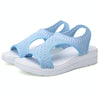 Women Breathable Platform Sandals Flying Woven Wedge Beach Sandals, Size: 37(Light blue)