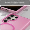 For Samsung Galaxy S23 Ultra 5G MagSafe Frosted Translucent TPU + PC Full Coverage Phone Case(Pink)