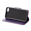 For  iPhone 8 & 7  Pressed Flowers Horizontal Flip Leather Case with Holder & Card Slots & Wallet(Purple)