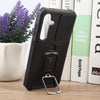 For Samsung Galaxy S24 FE 5G Camera Shield Card Slot PC Hybrid TPU Phone Case(Black)
