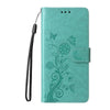 For Samsung Galaxy A36 5G / A56 5G Embossed Butterfly Flowers Leather Phone Case(Green)