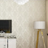 Bedroom Living Room Classic Damascus 3D Precision Pressed Non-Woven Fabric Self-Adhesive Wallpaper, Specification: 0.53 x 3 Meters(JA201 Beige)
