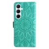 For Samsung Galaxy A36 5G / A56 5G Embossed Sunflower Leather Phone Case(Green)