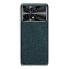 For Redmi K70 Silver Edge Cross Texture PU Leather Phone Case(Dark Green)