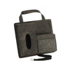 Felt Car Storage Bag Car Back Seat Hanging Organizer Bag(Light Gray)
