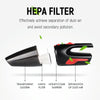 Car Wired Portable 120W Handheld Powerful Vacuum Cleaner with LED Light Cable Length: 5m(White)